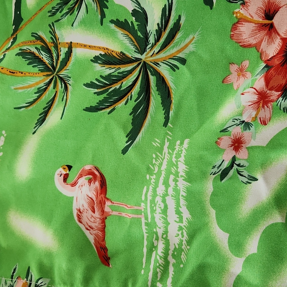 Tropical Green Flamingo Shirt - Picture 4 of 6